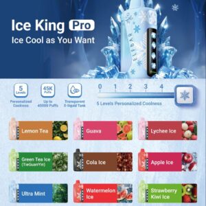 ELFBAR ICE KING PRO 45K COOL SERIES Disposable Vape – 45,000 Puffs, Rechargeable
