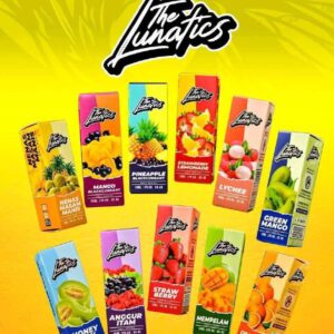 The Lunatics Saltnic 10ml E-Liquid - Flavors including Honeydew, Nenas Masam Manis, Green Mango, Mempelam, and Atomic Blue