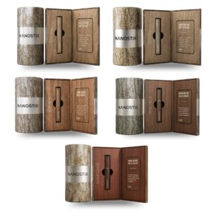NanoSTIX Edition Wood Series Device Compatible with Cellera Syokpod Boga Nxpod - Colors in Mahogany Oak Spruce