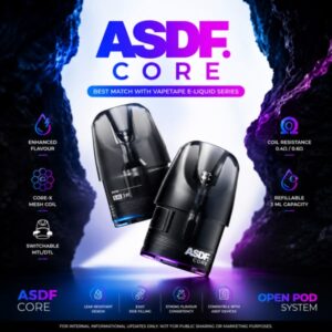 ASDF Core Replacement Cartridge 2 Pcs Pack - 0.4ohm 0.6ohm Mesh Pods